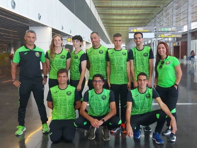 Equipo del Club deportivo Civitas en el Campeonato de España de Atletismo FEDDI